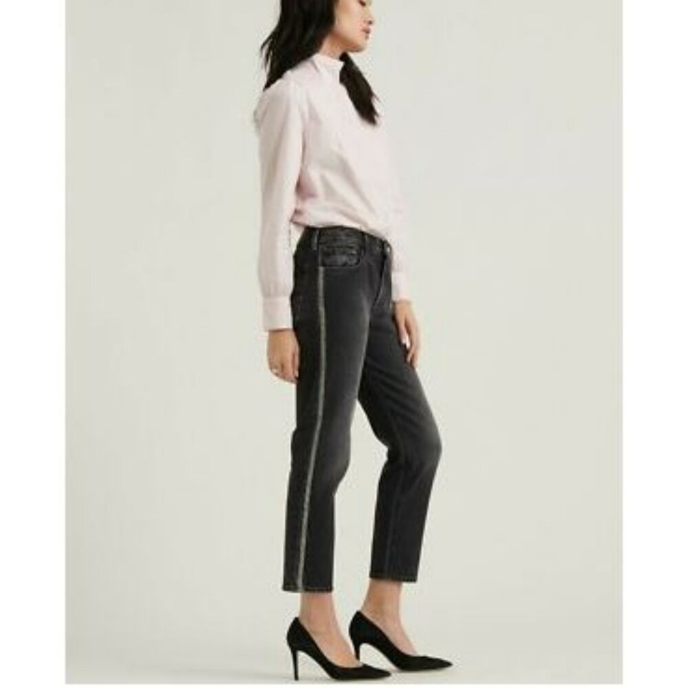 Lucky Brand Sienna Cigarette Black Stretch Skinny Jeans 0/25